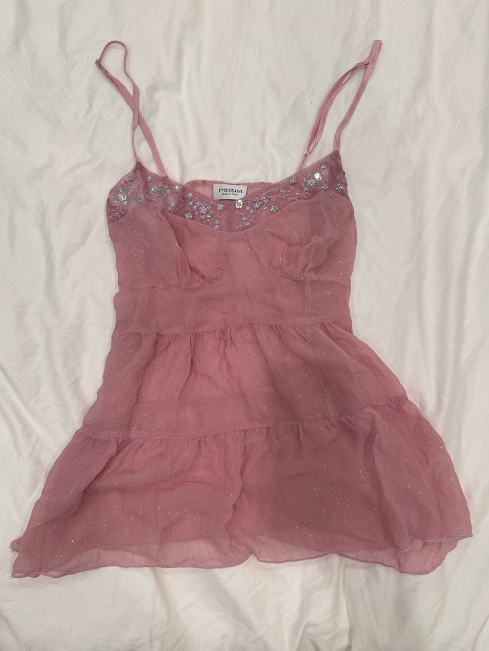 Motivi Dusty Rose Sequin-Trim Cami